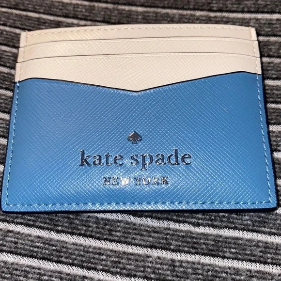 Kate  spade ♠️ Staci Blue white slim card holder - Picture 3 of 8